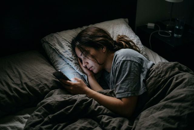 Your phone in bed.